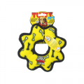 Tuffy Dog Toy Junior Gear Ring Yellow with Bones