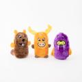 Zippy Paws Dog Toy Squeakie Buddies Beaver, Moose, Walrus 3 Pack