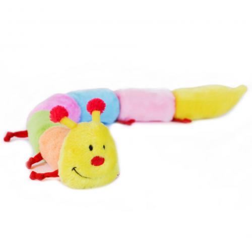 Zippy Paws Dog Toy 6 Blaster Squeaker Plush Caterpillar