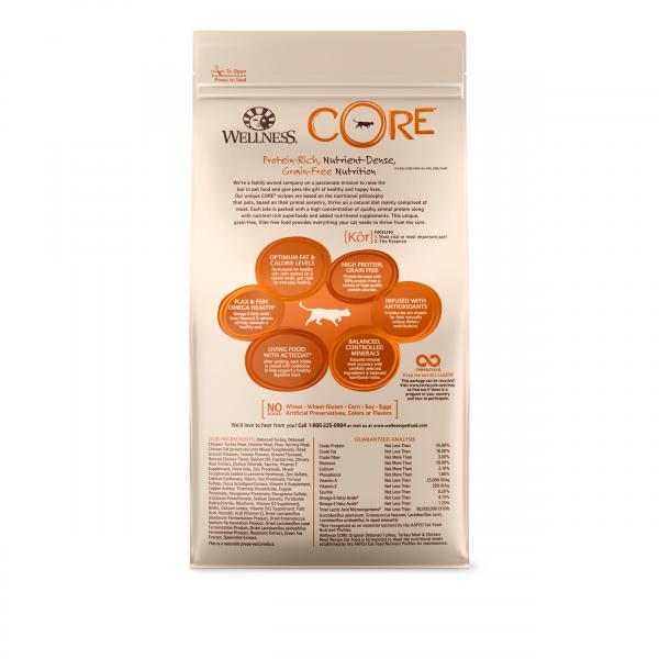 Wellness CORE Cat Adult Grain Free Turkey & Chicken Recipe 5#