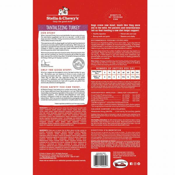 Stella & Chewy's Dog Turkey Freeze Dried Raw Dinner Patties 14oz