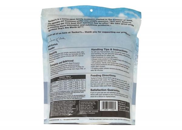 Tucker's Freeze Dried Raw Dog Beef Pumpkin 14oz