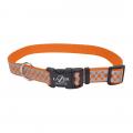 Lazer Brite Reflective Adjustable Dog Collar 1 x 26'' Orange Abstract