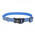 Lazer Brite Reflective Adjustable Dog Collar 1 x 26'' Blue Wave