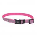 Lazer Brite Reflective Adjustable Dog Collar 5/8 x 18'' Pink Zebra