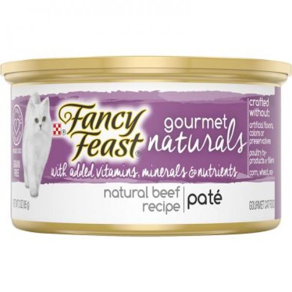 Purina Fancy Feast Cat Gourmet Naturals Pate Beef 3oz Can