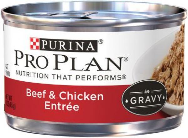Purina Pro Plan Cat Beef & Chicken Entree in Gravy 3oz Can
