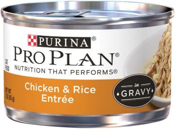 Purina Pro Plan Cat Chicken & Rice Entree in Gravy 3oz Can