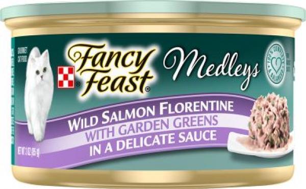 Purina Fancy Feast Medleys Cat Salmon Florentine in Broth 3oz Can
