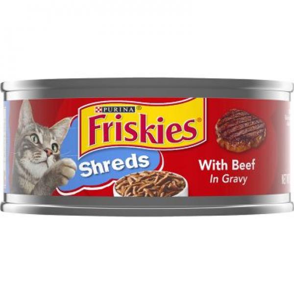 Purina Friskies Cat Beef Shreds in Gravy 5.5oz Can