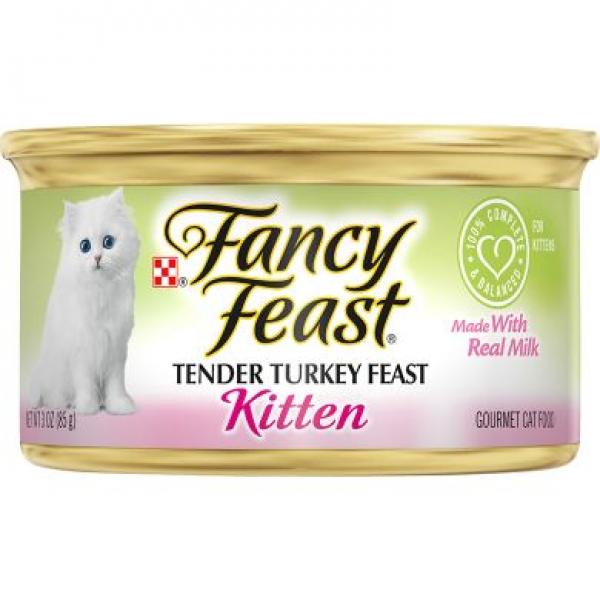 Purina Fancy Feast Kitten Tender Turkey Pate 3oz Can