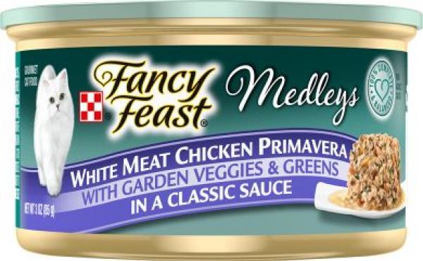 Purina Fancy Feast Medleys Cat Chicken Primavera in Broth 3oz Can