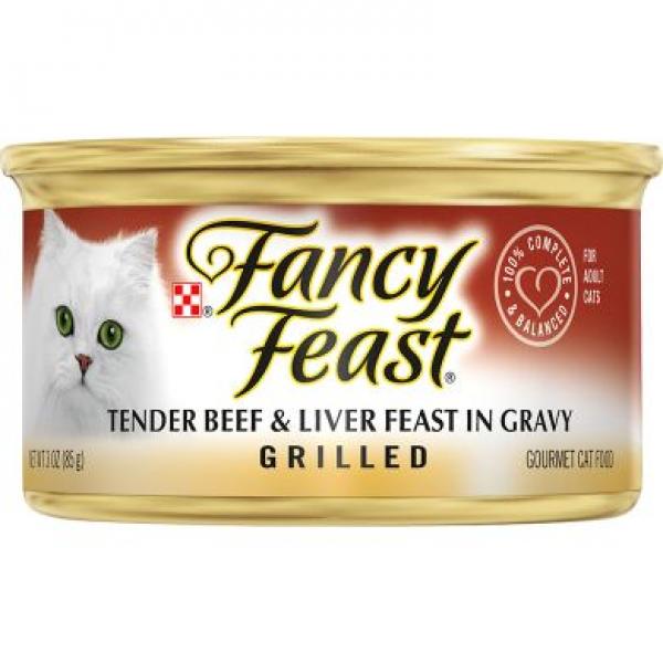Purina Fancy Feast Cat Grilled Beef & Liver in Gravy 3oz Can
