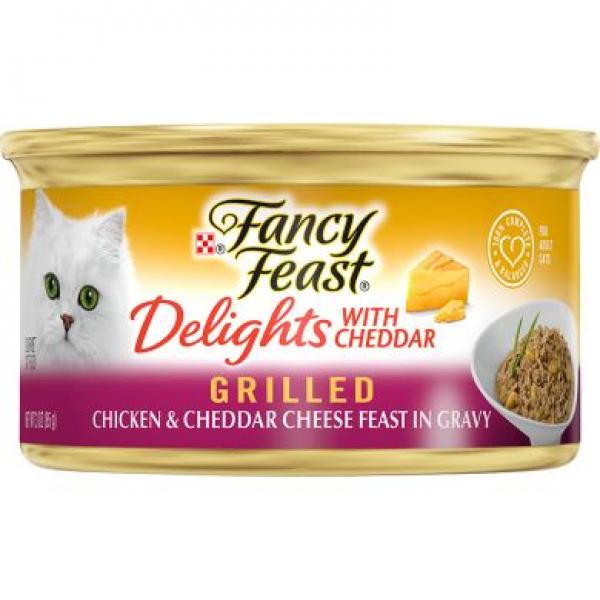 Purina Fancy Feast Cat Delights Grilled Chicken & Cheddar Cheese in Gravy