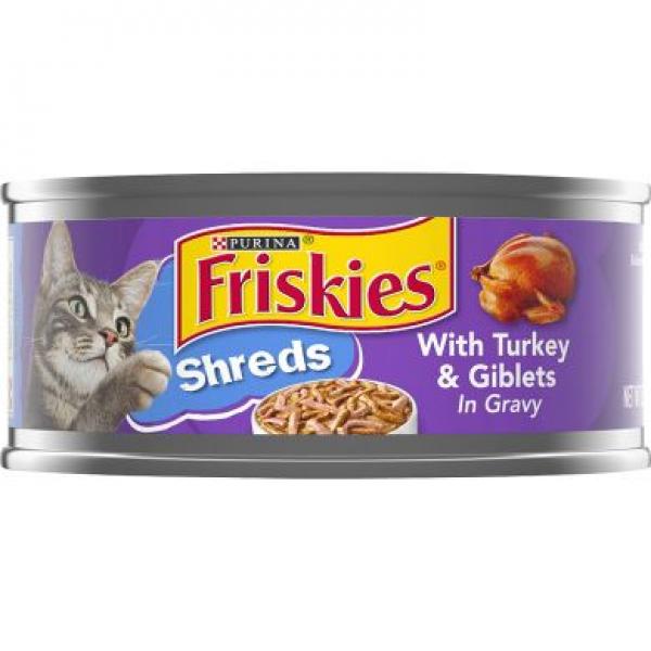 Purina Friskies Cat Turkey & Giblets Shreds in Gravy 5.5oz Can