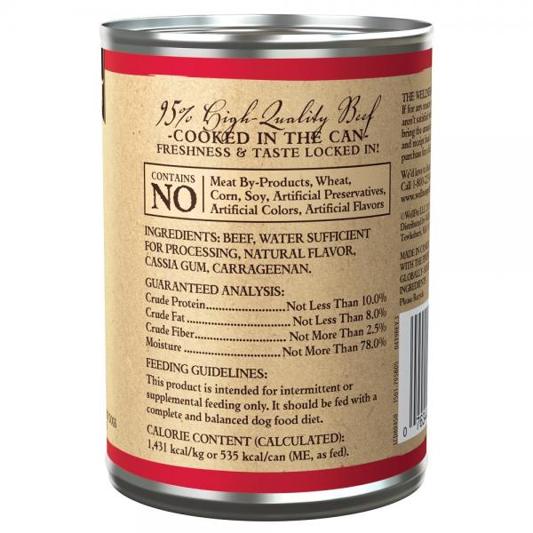 Wellness Dog Grain Free 95% Beef 13.2oz can