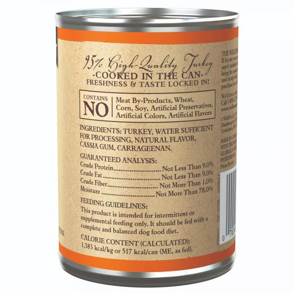 Wellness Dog Grain Free 95% Turkey 13.2oz can
