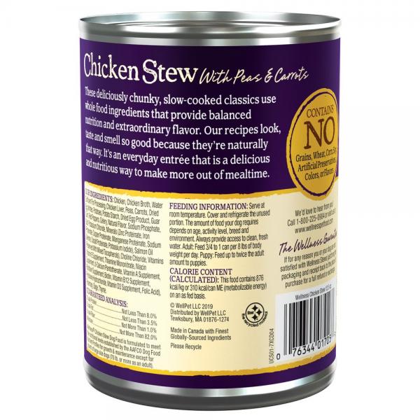 Wellness Dog Grain Free Thick & Chunky Chicken Stew 12.5oz Can