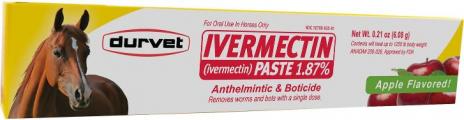 Durvet Ivermectic Paste Dewormer Apple Flavor 0.21oz 1 Dose