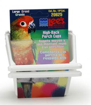 Lees Bird Highback Perch Cup Large 2 Pack
