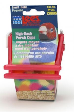 Lees Bird Highback Perch Cup Small 2 Pack