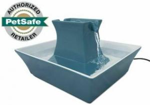 PetSafe Drinkwell Ceramic Pagoda Fountain Blue Stone 70oz