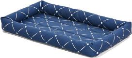 Midwest QuietTime Couture Ashton Bolster Bed 24'' Blue