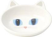 Petrageous Frisky Kitty Oval Saucer 5.5'' White