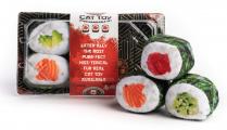 Fab Cat Toy Sushi Rolls Tray 6 Pack
