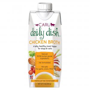 Caru Daily Dish Chicken Broth Meal Topper For Dogs And Cats 17.6oz
