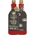 Primitives By Kathy Bottle Sock Drink Wine And Rescue Animals