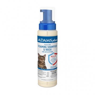 Adams Plus Cat Flea & Ticker Foaming Shampoo 10oz