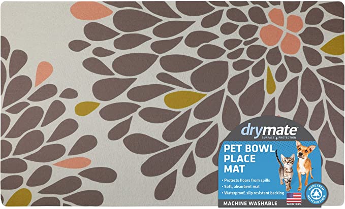 Drymate Dog or Cat Placemat Kahopo Grey & Pink