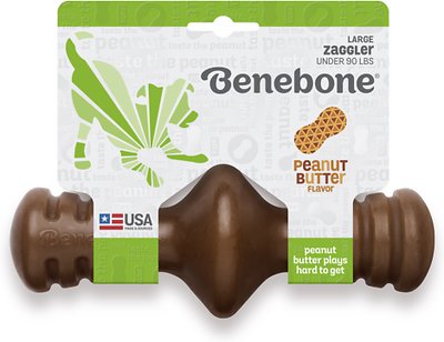 Benebone Dog Chew Toy Zaggler Peanut Large