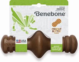 Benebone Dog Chew Toy Zaggler Peanut Medium