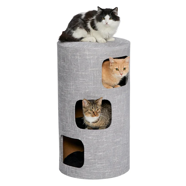 Midwest Homes For Pets Nuvo Cat Nova Three Story Silver Mesh