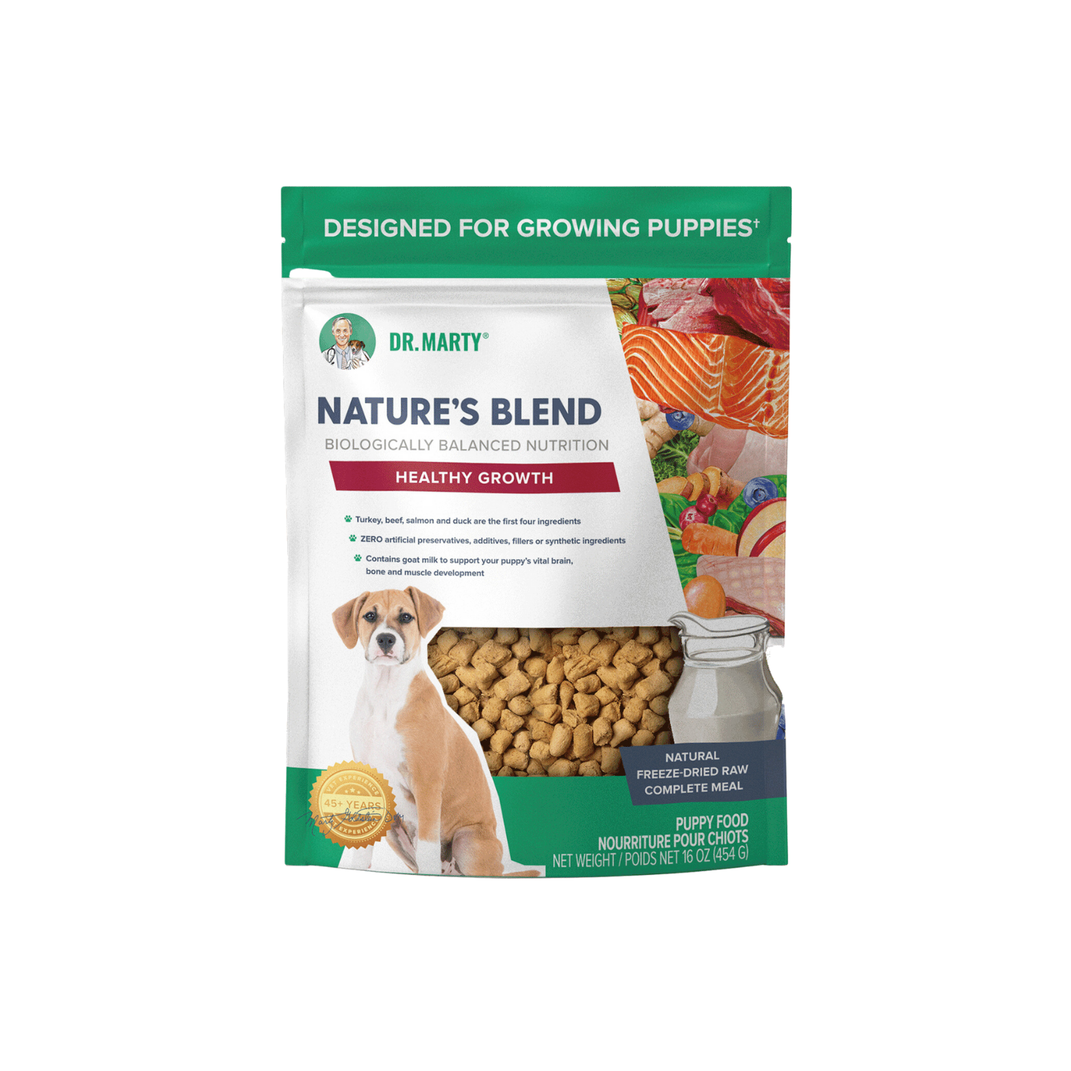 Dr Marty Dog Food Freeze Dried Raw Healthy Growth Puppy 16oz