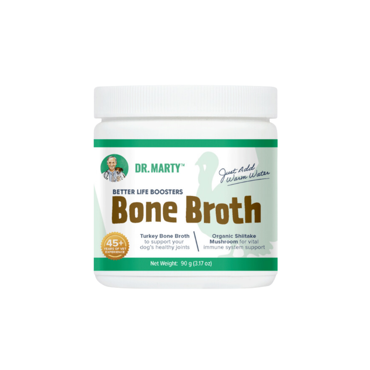 Dr Marty Dog Better Life Boosters Turkey Bone Broth Supplement 3.17oz