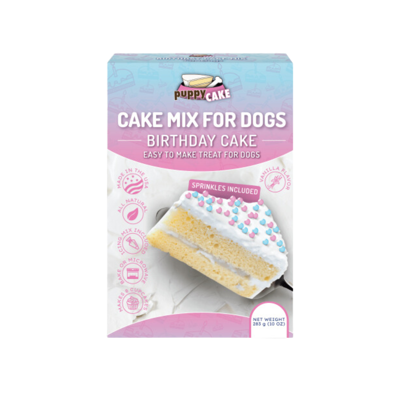 Puppy Cake Mix Birthday Cake Flavored With Sprinkles 10oz