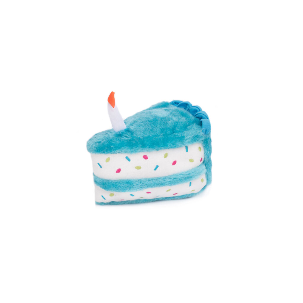 Zippy Paws Dog Toy Birthday Cake Blue