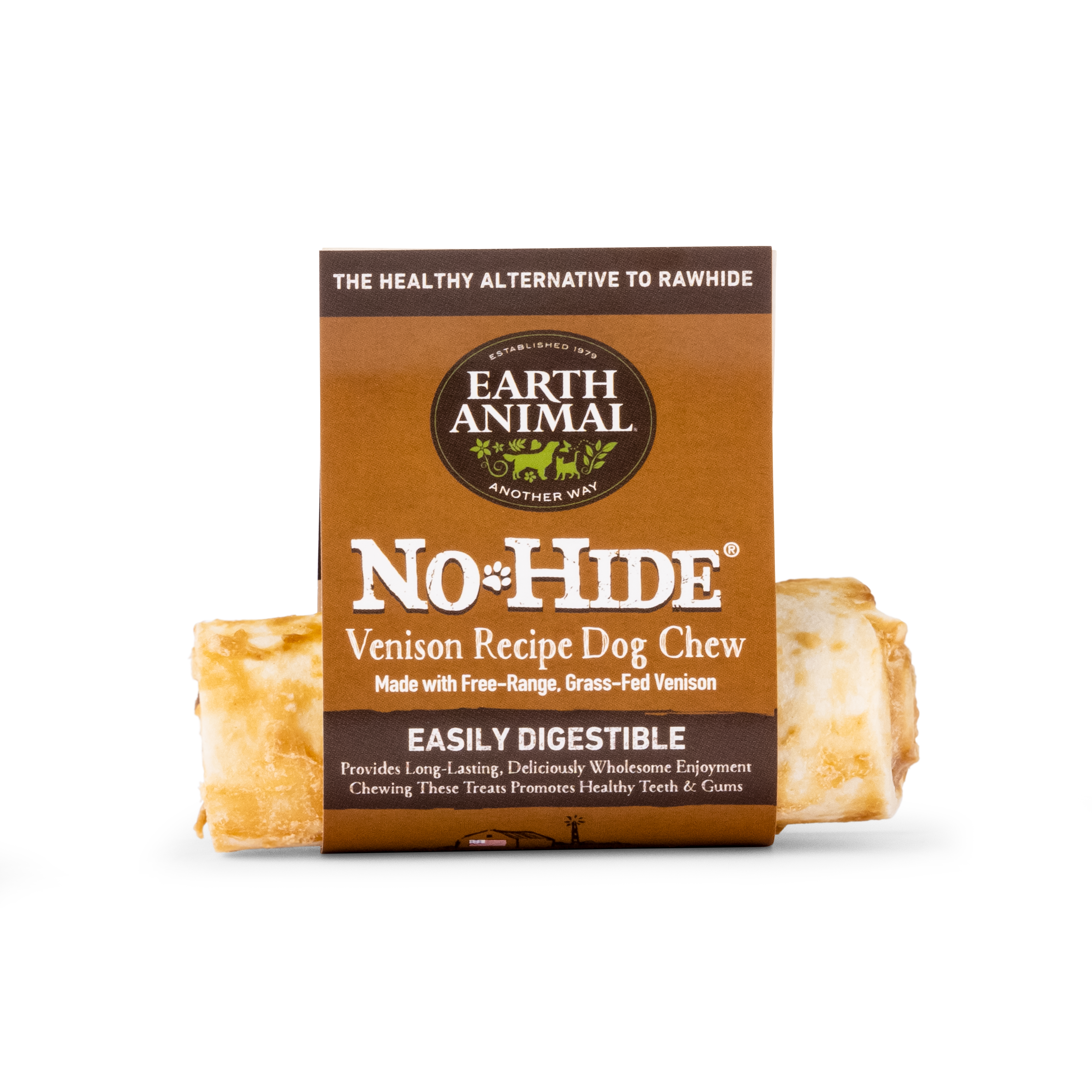 Earth Animal No Hide Dog Chew Venison Small 1.2oz