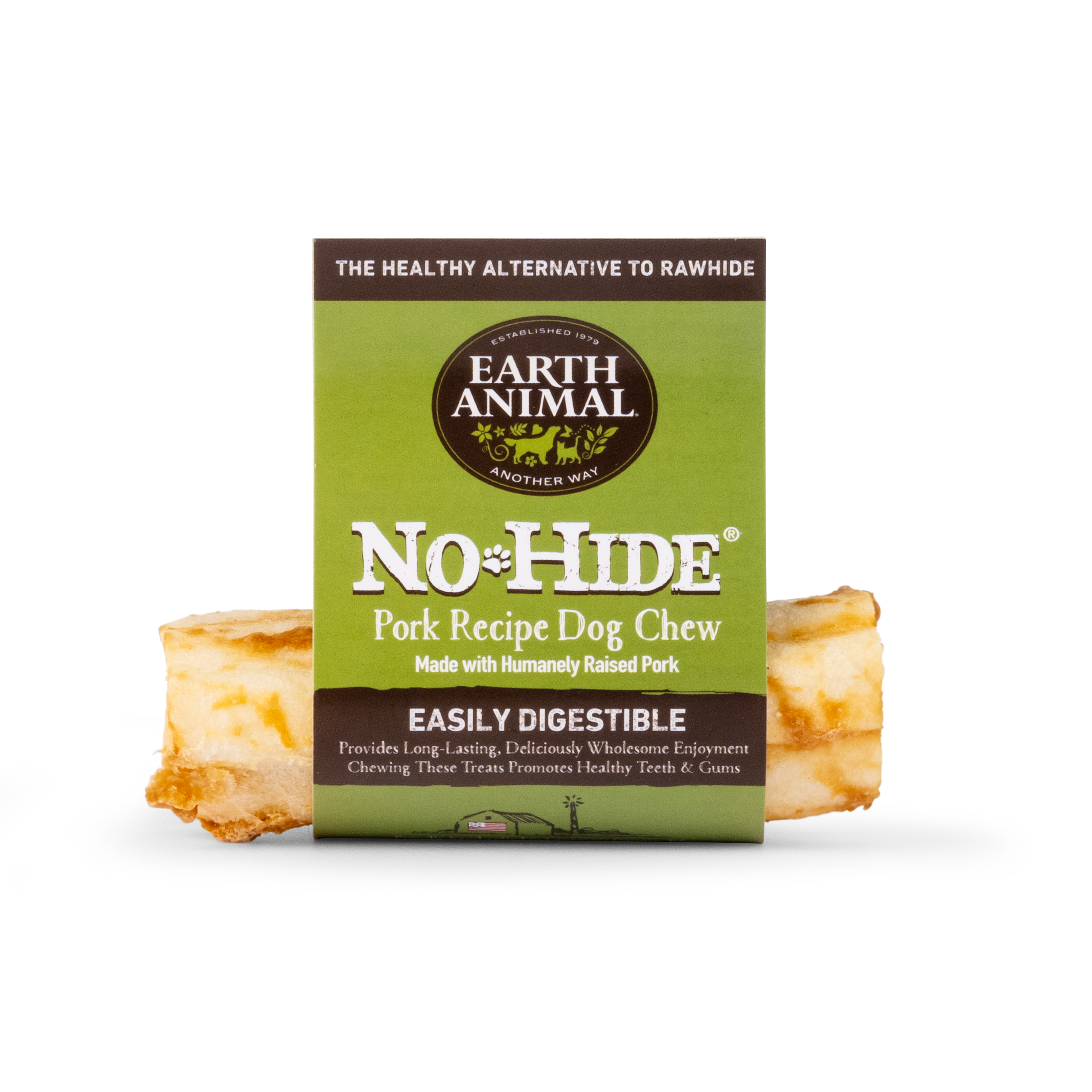 Earth Animal No Hide Dog Chew Pork Small 1.2oz