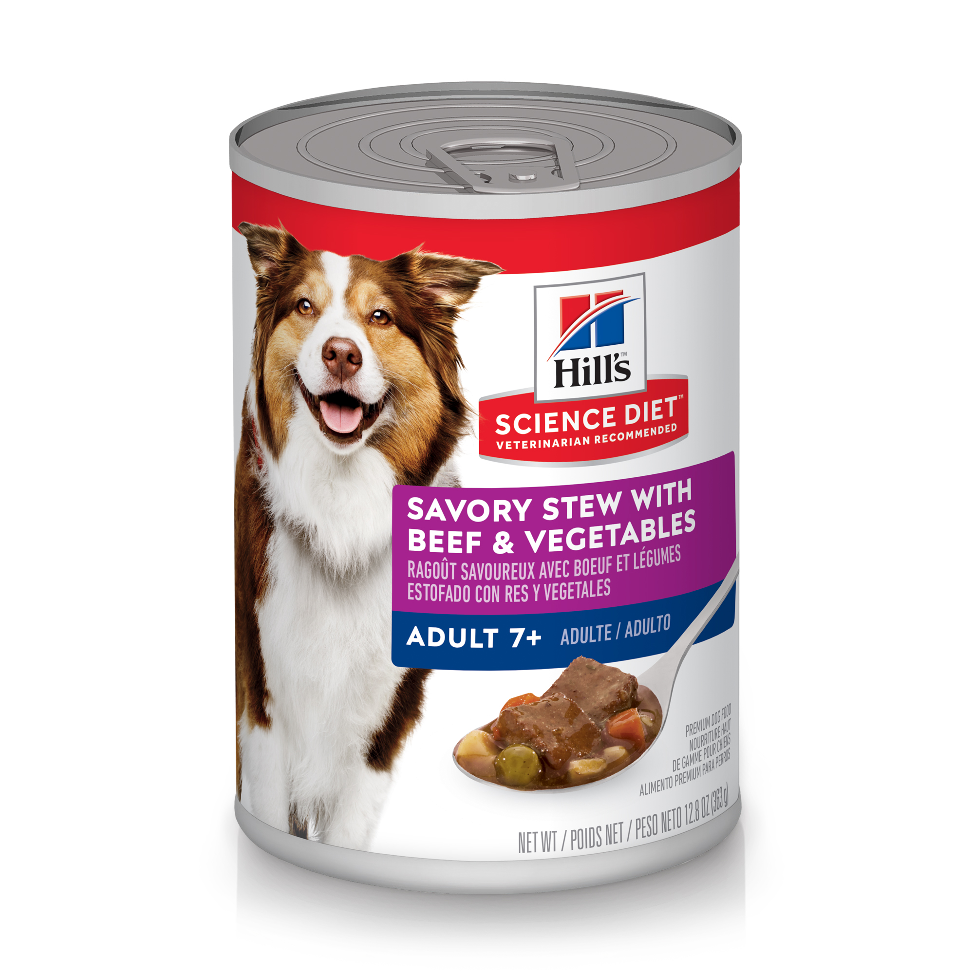 Science Diet Senior Dog 7+ Savory Stew Beef & Vegetables 12.8oz Can