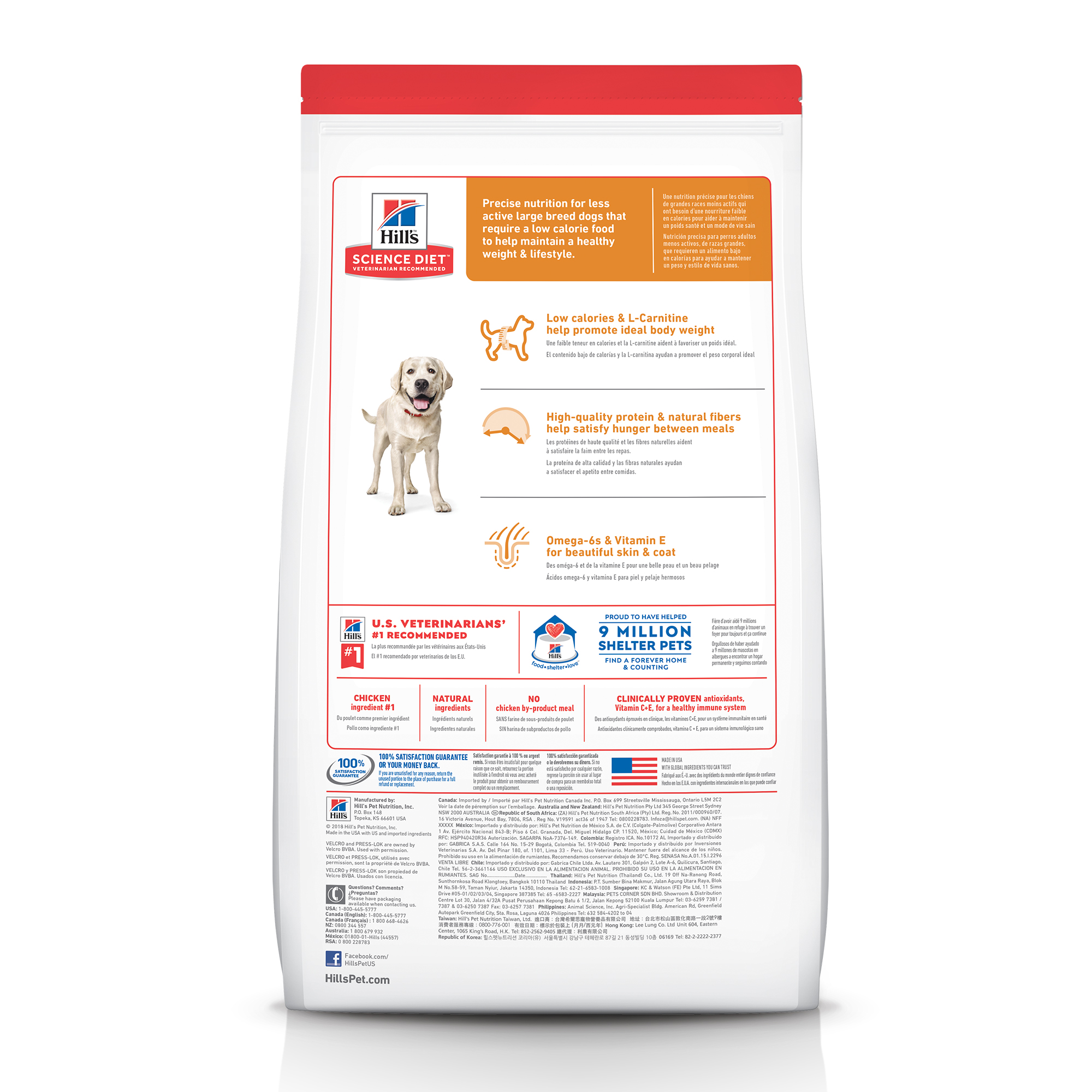 Science Diet Adult Light Large Breed Dog Chicken Meal & Barley 30#