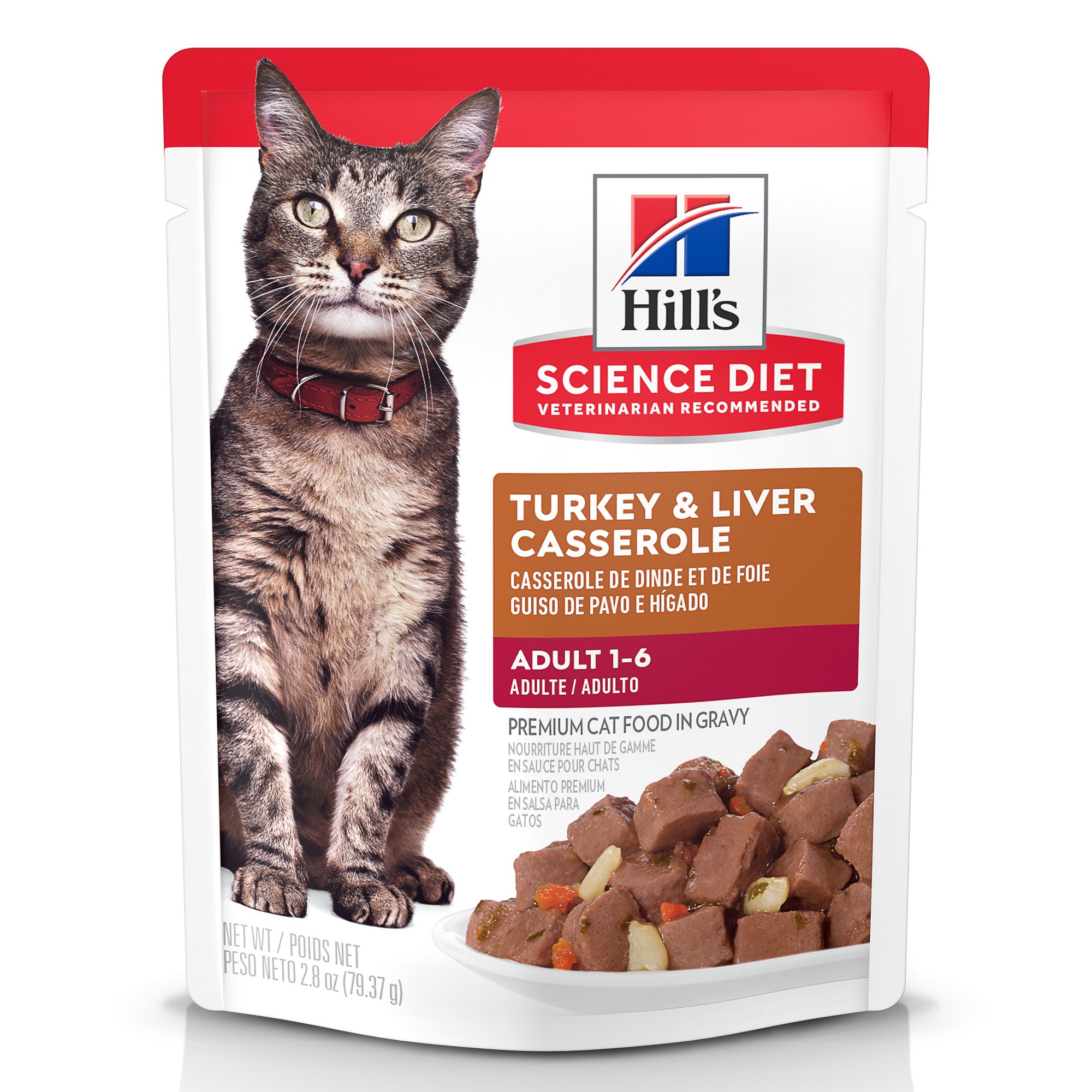 Science Diet Wet Adult Cat Food Pouch Turkey & Liver 2.8oz
