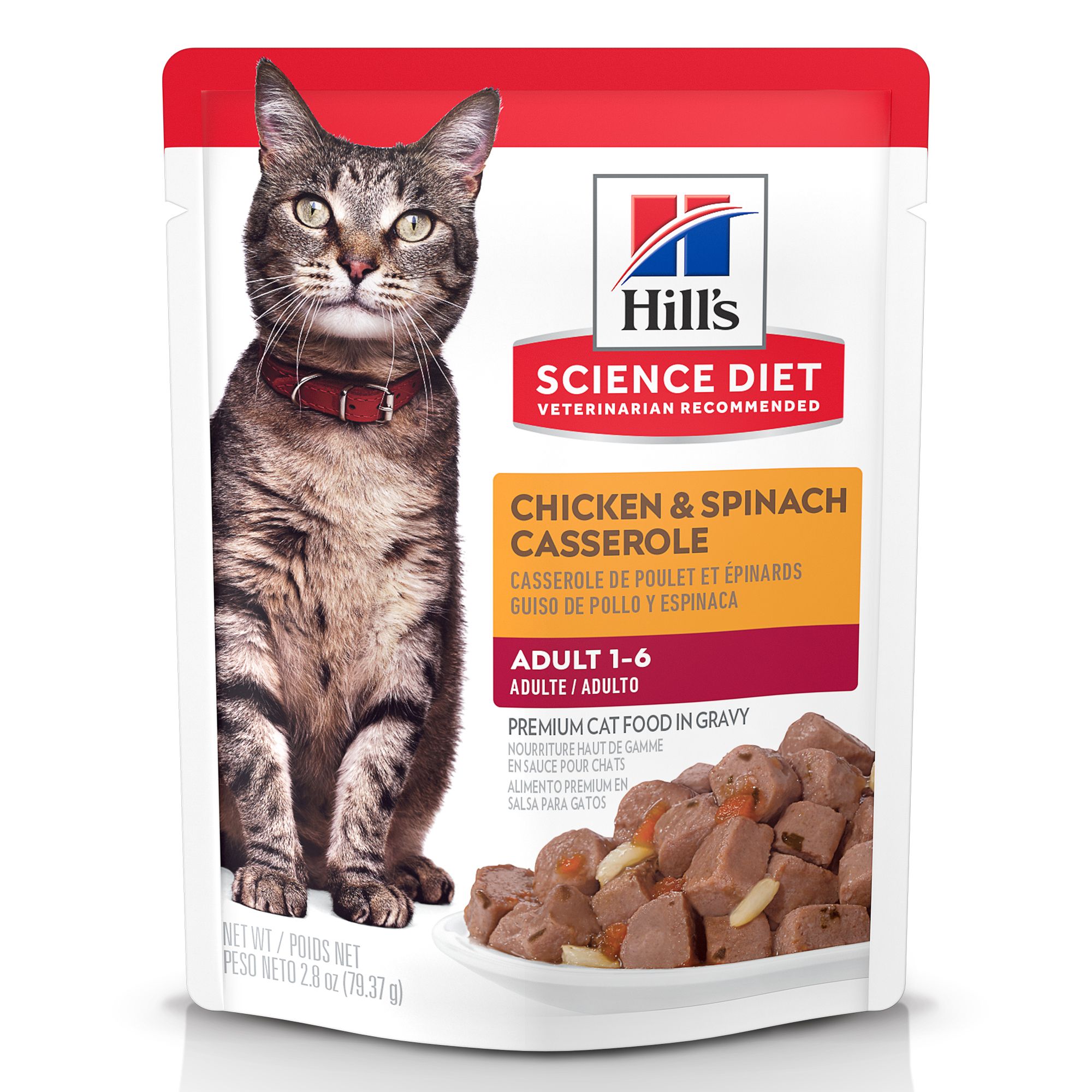 Science Diet Adult Cat Food Pouch Chicken & Spinach 2.8oz