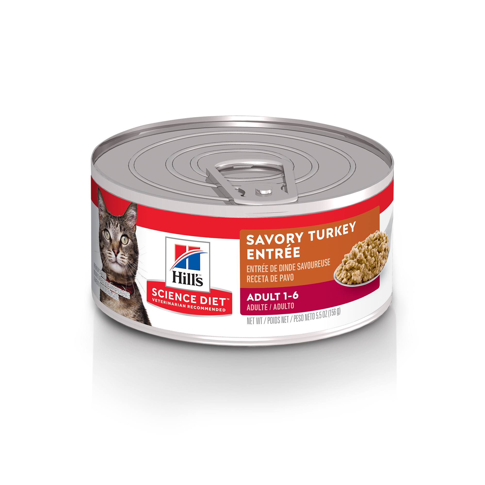 Science Diet Adult Cat Savory Turkey Entree 5.5oz Can