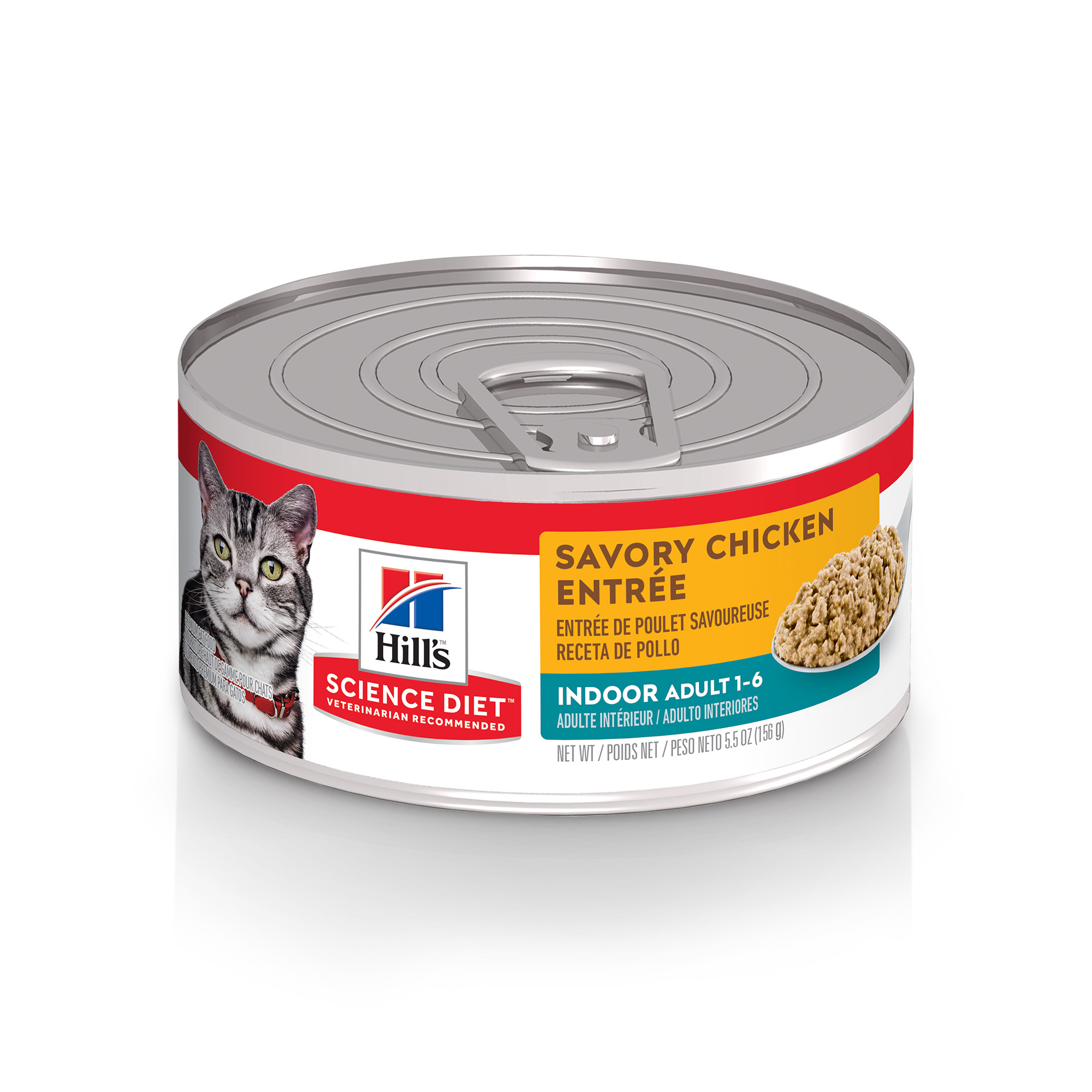 Science Diet Adult Cat Indoor Savory Chicken Entree 5.5oz Can