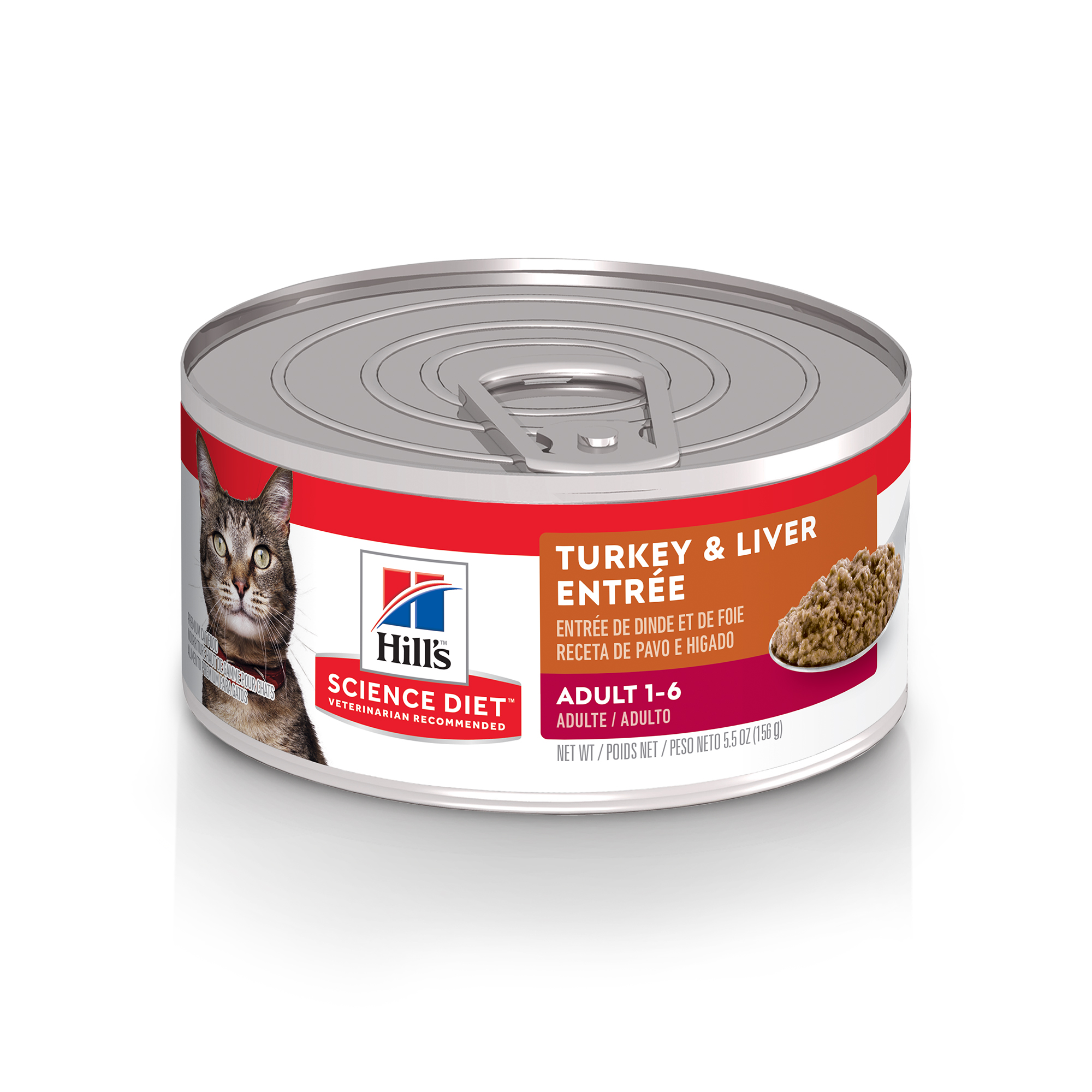 Science Diet Adult Cat Turkey & Liver Entree 5.5oz Can