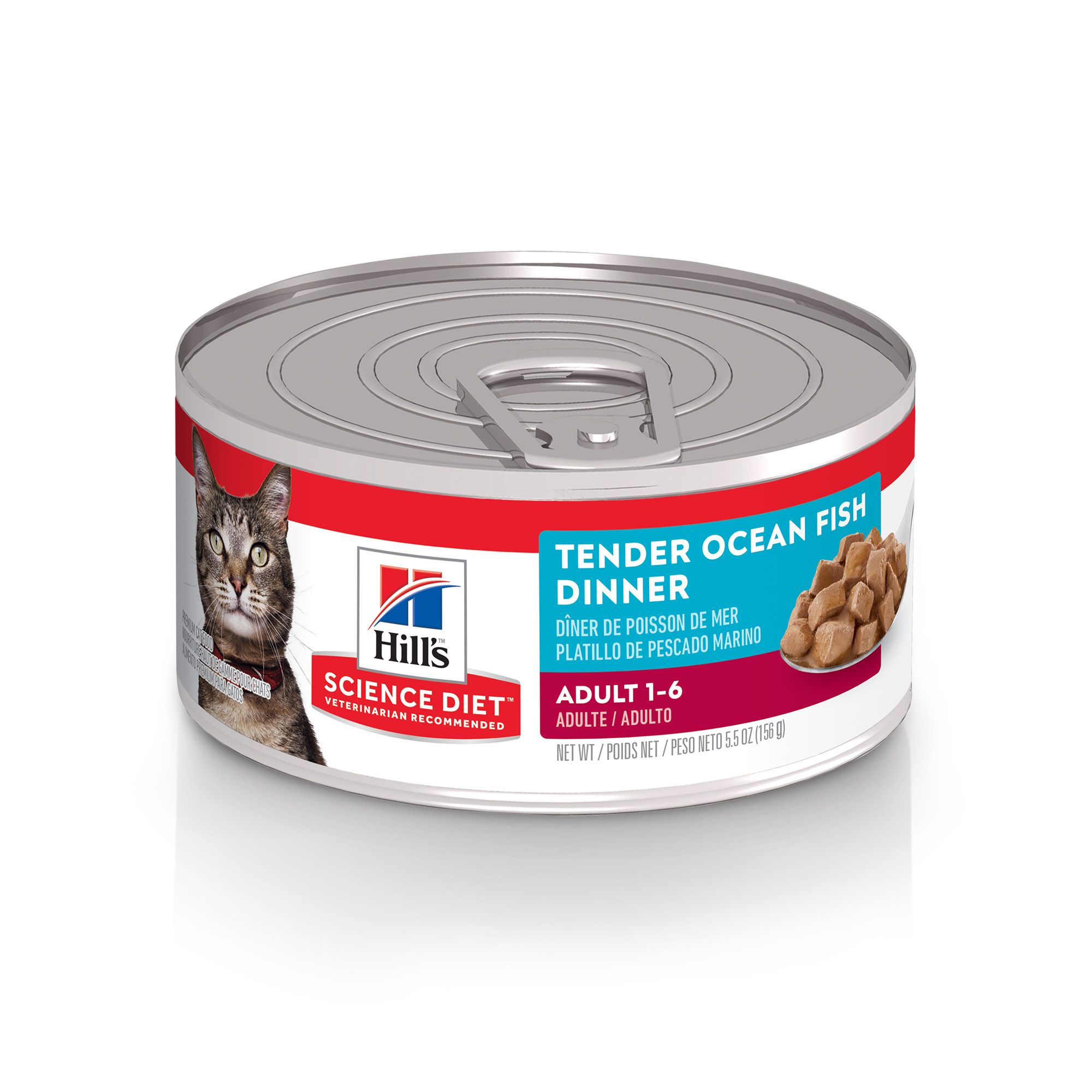 Science Diet Wet Adult Cat Tender Ocean Fish Dinner 5.5oz Can